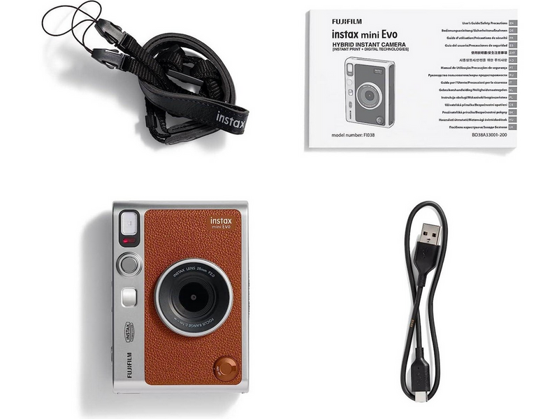 Fujifilm Instax Mini Evo Camera - Brown