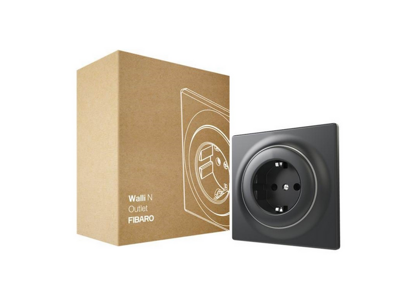 Fibaro Walli Outlet N type F Anthracite