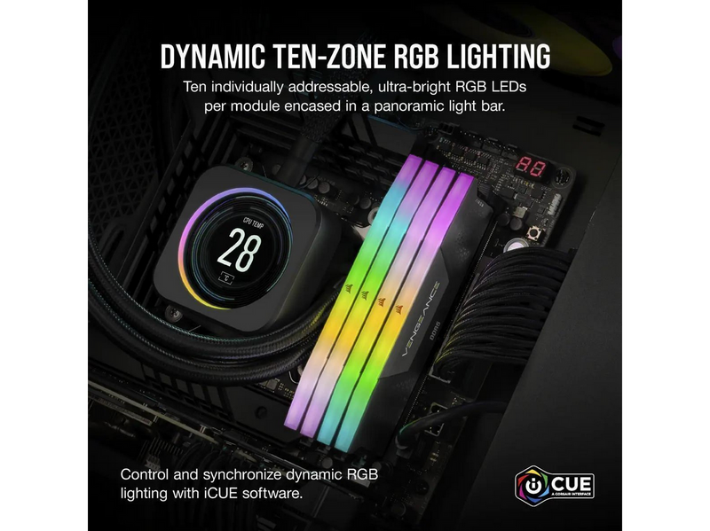 Corsair Vengeance RGB DDR5-6000 - 32GB - CL38 - Dual Channel (2 pcs) - Intel