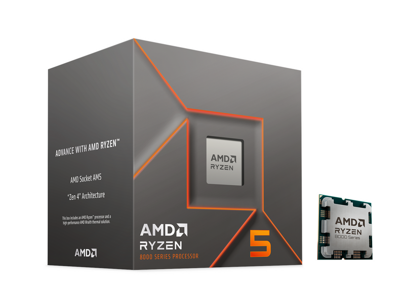 AMD Ryzen 5 8400F Wraith Stealth CPU - 6 Kerne - 4.2 GHz - AMD AM5 - AMD Boxed
