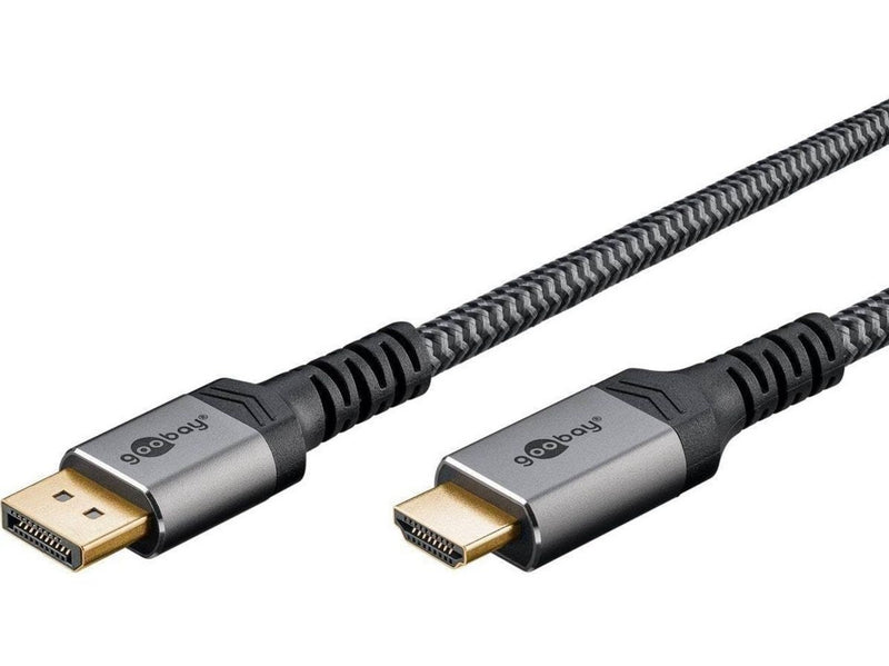Pro Displayport 1.2 - HDMI 2.0 Sleeved - 5m - Schwarz