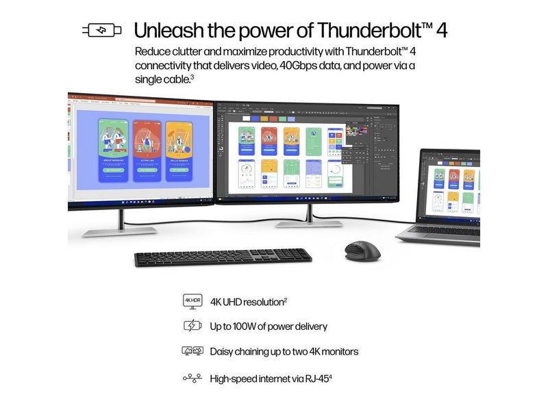 32" HP Series 7 Pro 732pk - 3840x2160 (4K) - 60Hz - IPS - 100W USB-C - KVM