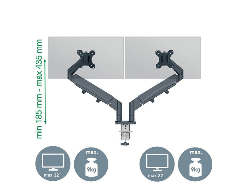 Leitz Ergo Platzsparender Dual Monitorarm