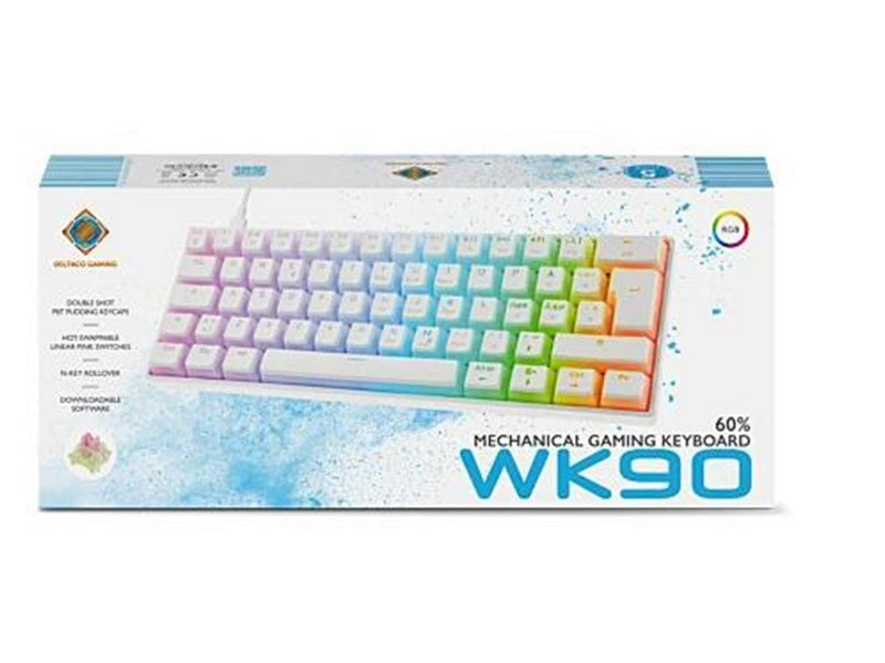 Deltaco GAMING WK90 Mechanical Keyboard - Gaming Tastatur - Weiss