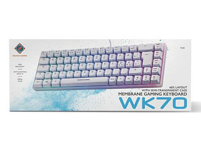 Deltaco GAMING DK240 Mini RGB Membrane Keyboard - Gaming Tastatur - Weiss