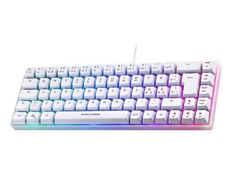 Deltaco GAMING DK240 Mini RGB Membrane Keyboard - Gaming Tastatur - Weiss