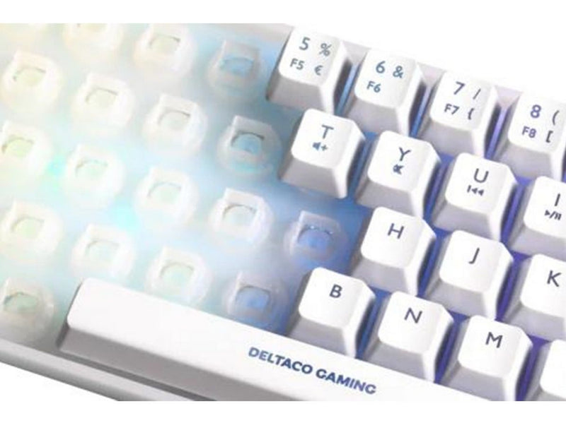 Deltaco GAMING DK240 Mini RGB Membrane Keyboard - Gaming Tastatur - Weiss