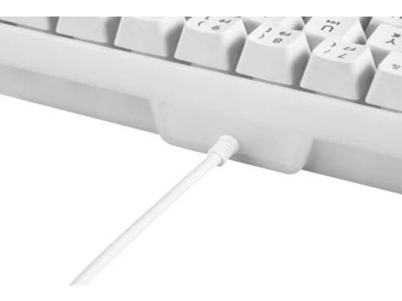 Deltaco GAMING DK240 Mini RGB Membrane Keyboard - Gaming Tastatur - Weiss