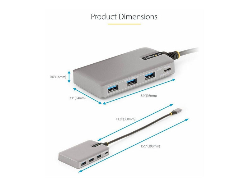 StarTech.com HB31C3A1CDPPD3 USB-Hubs - 4 - Grau