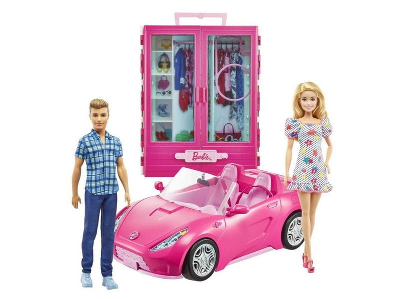 Barbie & Ken Auto- und Kleiderschrank-Geschenkset Inc