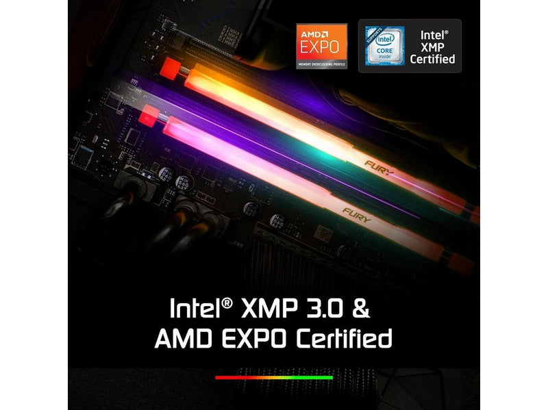 Kingston FURY Beast RGB DDR5-6400 - 64GB - CL32 - Dual Channel (2 pcs) - AMD