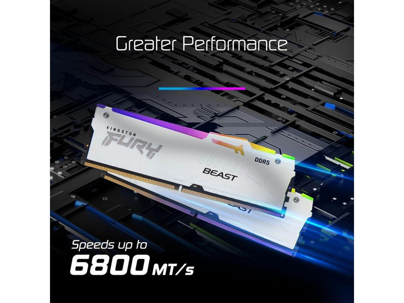 Kingston FURY Beast RGB DDR5-6400 - 32GB - CL32 - Dual Channel (2 pcs) - AMD