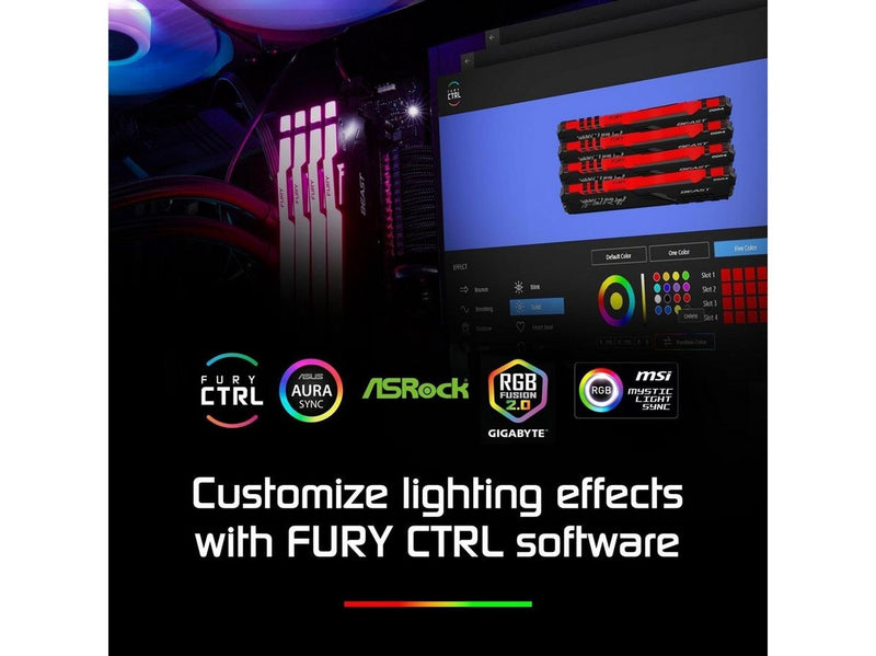 Kingston FURY Beast RGB DDR5-6400 - 64GB - CL32 - Dual Channel (2 pcs) - AMD