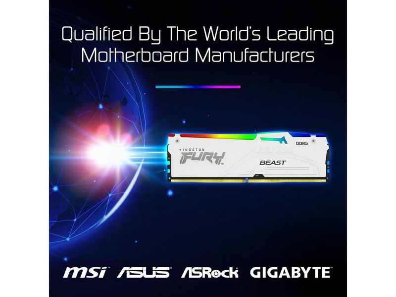 Kingston FURY Beast RGB DDR5-6400 - 32GB - CL32 - Dual Channel (2 pcs) - AMD