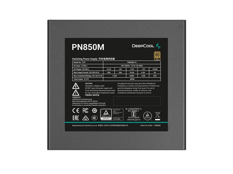DeepCool PN850-M Netzteile - 850 Watt - 120 mm - ATX 3.0 - 80 Plus Gold
