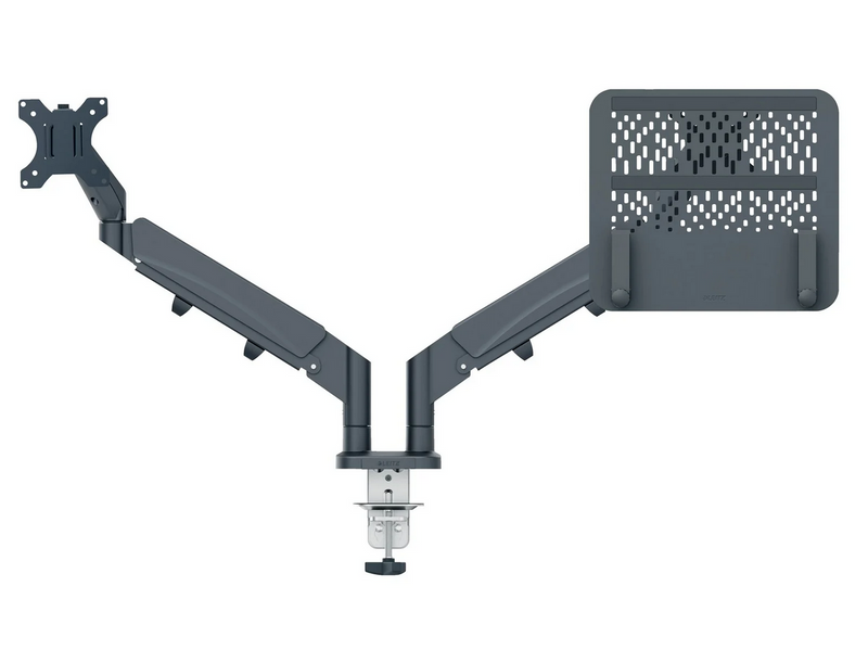 Leitz Ergo Platzsparender Dual Monitorarm mit Laptophalterung