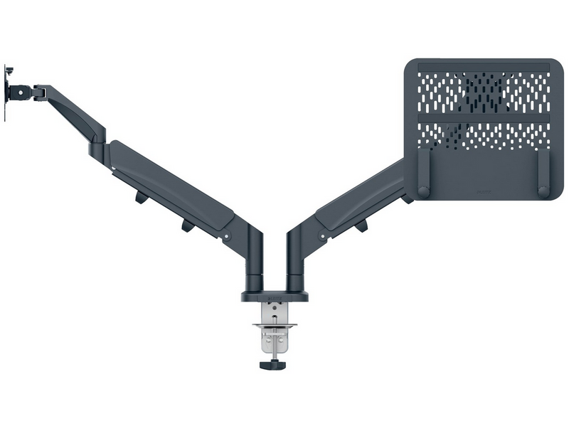 Leitz Ergo Platzsparender Dual Monitorarm mit Laptophalterung