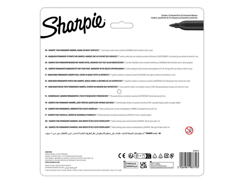 Sharpie Glam Pop-Permanentmarker | feine Spitze für klare Details |