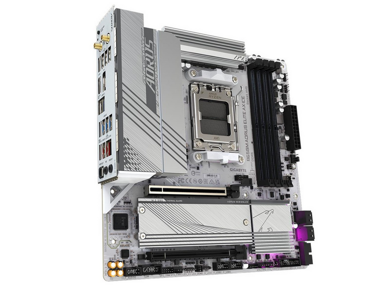 GIGABYTE B650M AORUS ELITE AX ICE Mainboard - AMD B650 - AMD AM5 - DDR5 RAM -