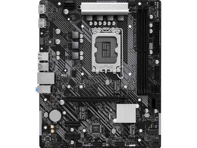 ASRock B760M-H2/M.2 Mainboard - Intel B760 - Intel LGA1700 - DDR5 RAM -