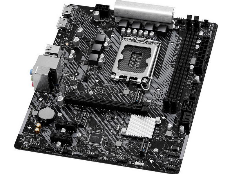 ASRock B760M-H2/M.2 Mainboard - Intel B760 - Intel LGA1700 - DDR5 RAM -