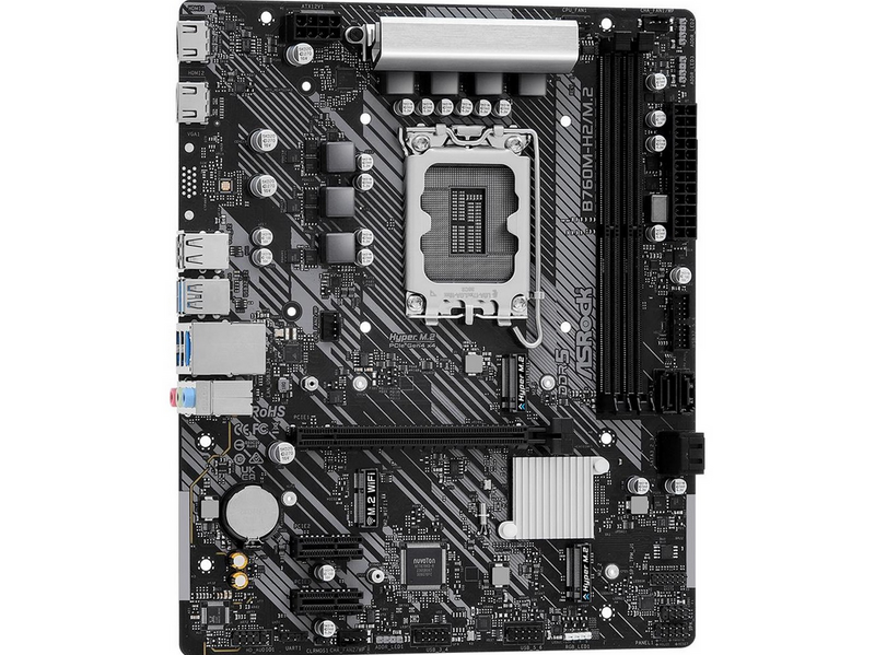 ASRock B760M-H2/M.2 Mainboard - Intel B760 - Intel LGA1700 - DDR5 RAM -
