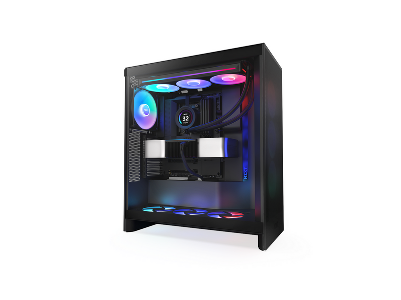 NZXT H7 Flow RGB (2024) - All Black - Gehäuse - Miditower - Schwarz