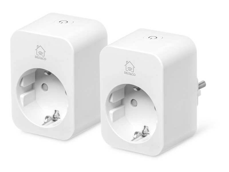 Deltaco SMART HOME smart plug with energy monitoring 16A 2-pack