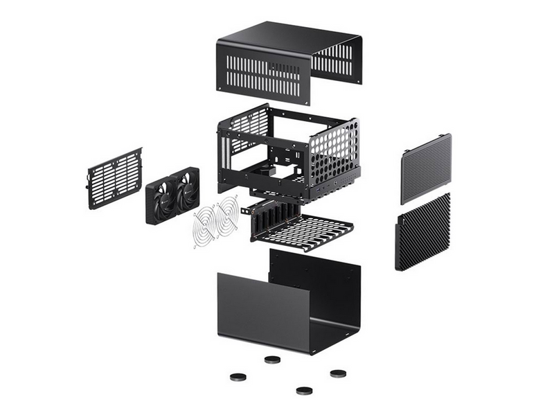 Jonsbo N3 Mini-ITX - Gehäuse - NAS tower - Schwarz