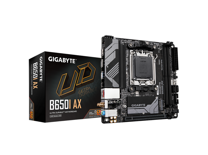 GIGABYTE B650I AX Mainboard - AMD B650 - AMD AM5 - DDR5 RAM - Mini-ITX