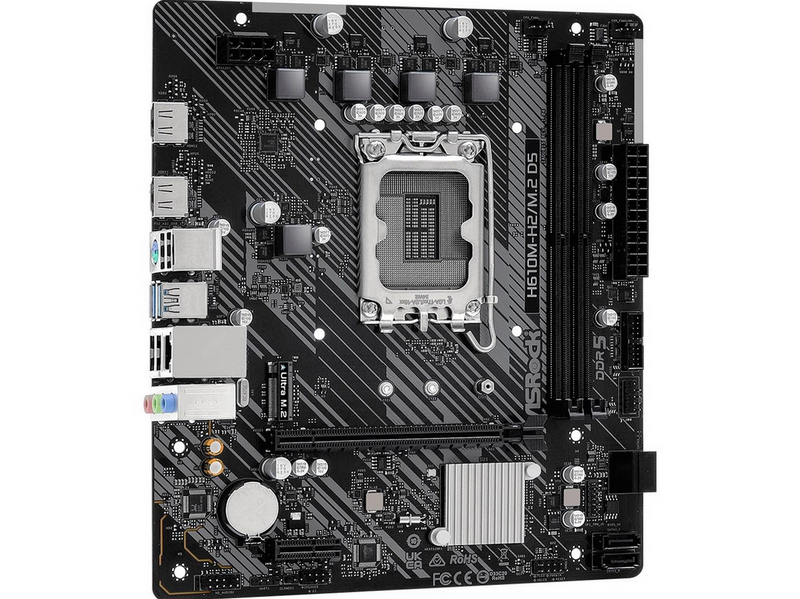 ASRock H610M-H2/M.2 D5 Mainboard - Intel H610 - Intel LGA1700 - DDR5 RAM -