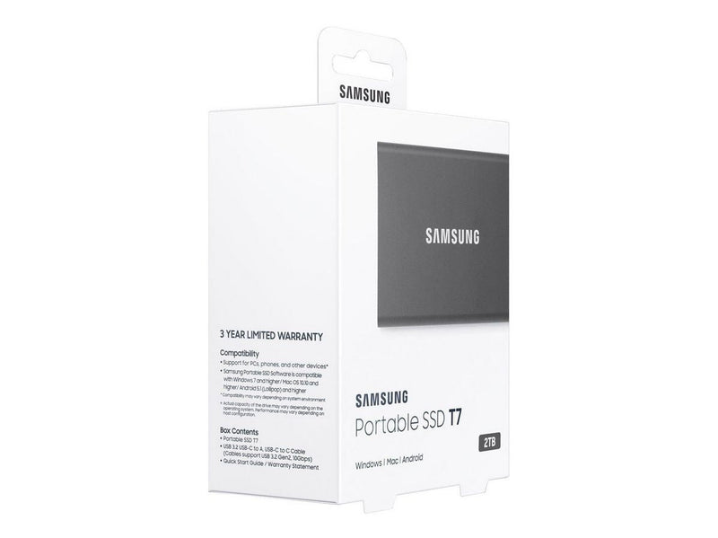 Samsung Portable SSD T7 - 4TB - Grau - Extern SSD - USB 3.2 Gen 2