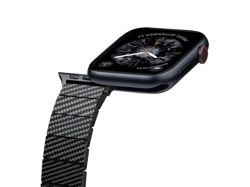 PITAKA Carbon fiber strap black - AW Ultra 2/1(49mm) 9/8/7 (45mm)/6/SE/5/4