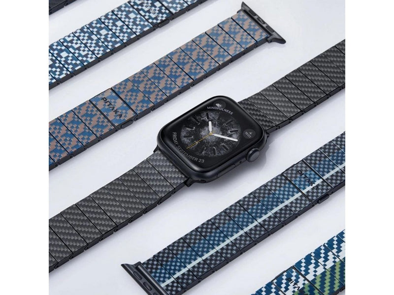 PITAKA Carbon fiber strap black - AW Ultra 2/1(49mm) 9/8/7 (45mm)/6/SE/5/4