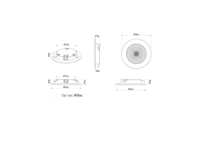 HiluX D1 Gen3 - Full Spectrum LED Recessed spot - 2.8W - Ra97 2700K - White