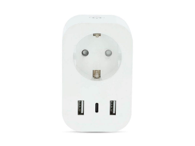 Nedis SmartLife Smart Plug Wi-Fi Strommesser 3680 W Typ F (CEE 7/7) / 1x USB-C