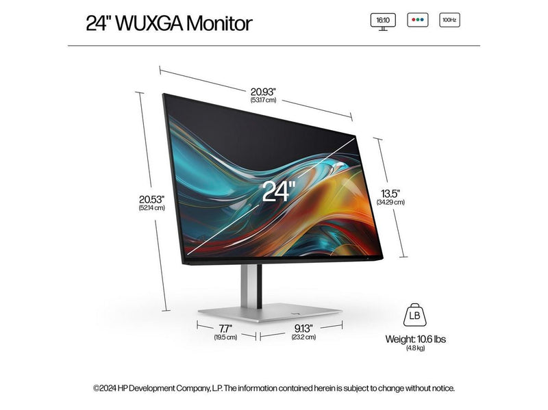 24" HP Series 7 Pro 724pn - 1920x1200 - 100Hz - IPS
