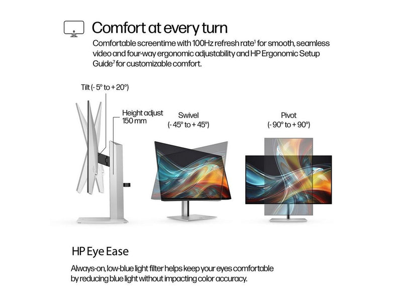 24" HP Series 7 Pro 724pn - 1920x1200 - 100Hz - IPS