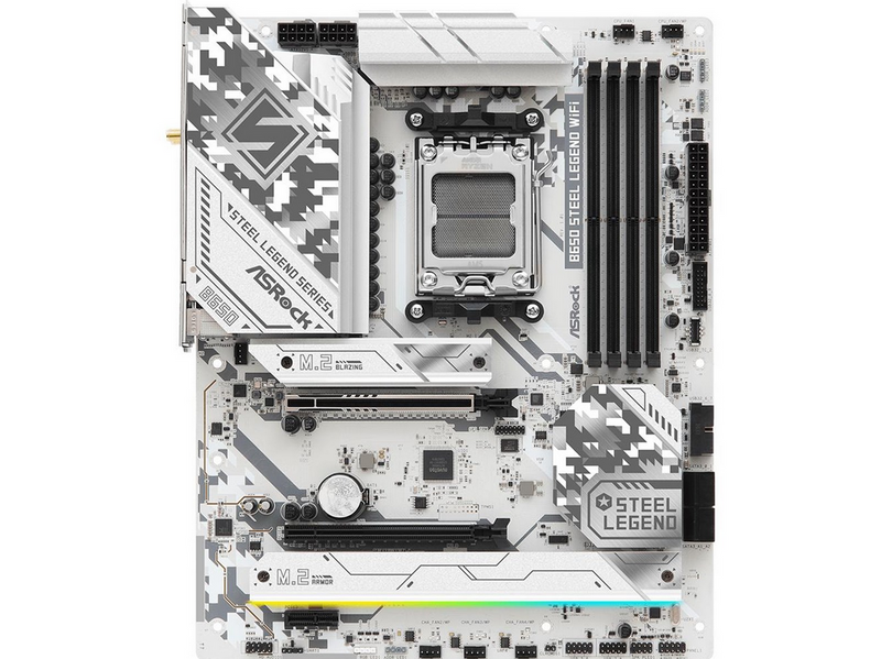 ASRock B650 STEEL LEGEND WIFI Mainboard - AMD B650 - AMD AM5 - DDR5 RAM - ATX