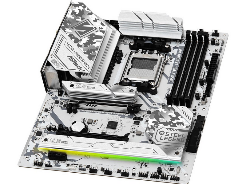 ASRock B650 STEEL LEGEND WIFI Mainboard - AMD B650 - AMD AM5 - DDR5 RAM - ATX
