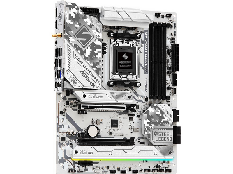 ASRock B650 STEEL LEGEND WIFI Mainboard - AMD B650 - AMD AM5 - DDR5 RAM - ATX