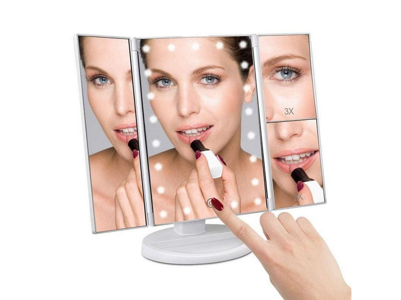 UNIQ Hollywood trifold make up spejl - hvid