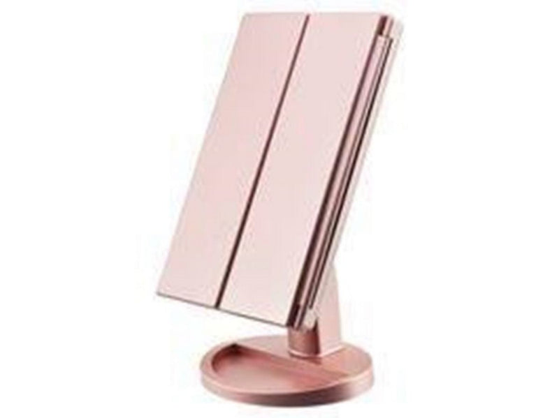 UNIQ Hollywood trifold make up spejl - rose gold