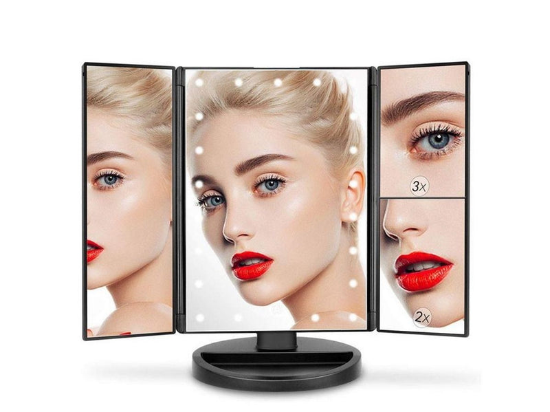 UNIQ Hollywood trifold make up spejl sort