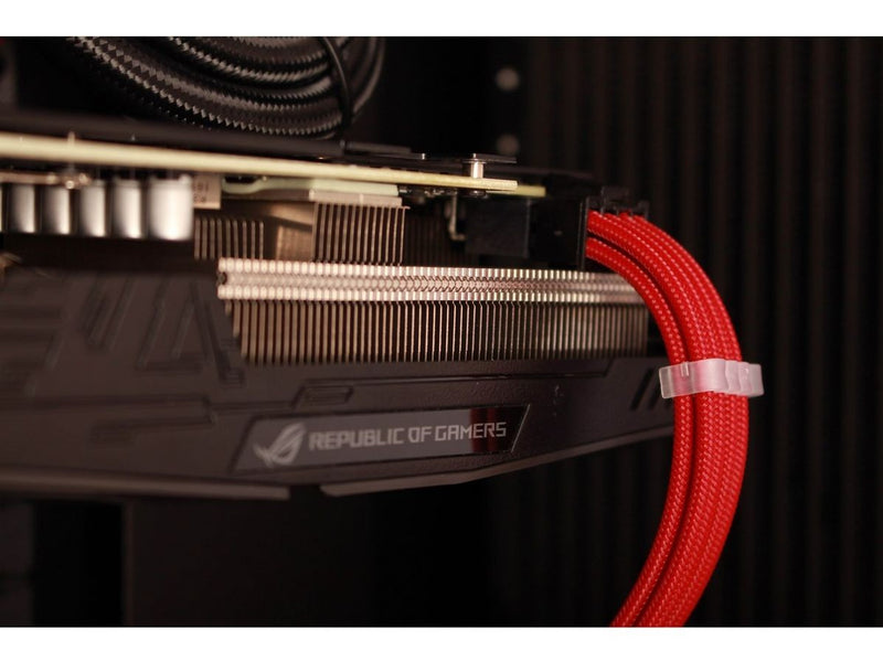 DUTZO Sleeved Power Extention Cable Kit (v2) - Rot