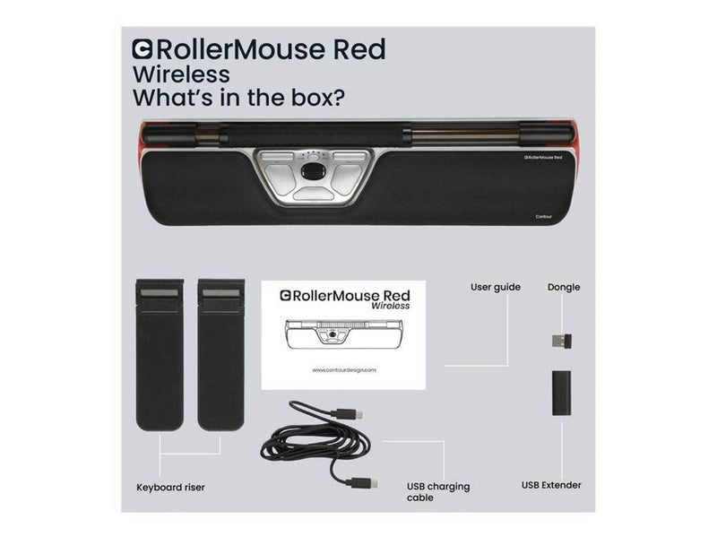 Contour RollerMouse Red - Zentrales Zeigegerät (Silber)