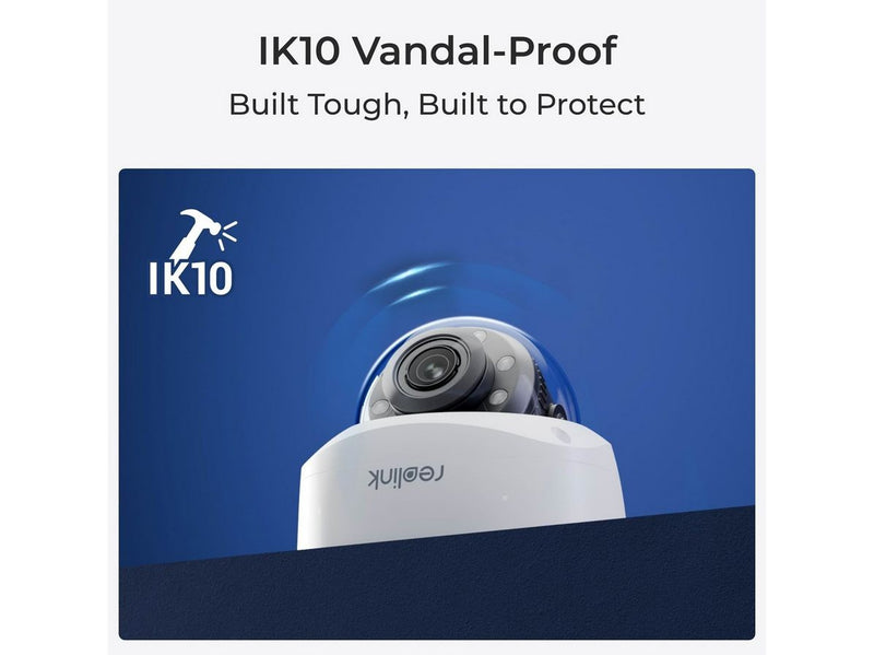 REOLINK P437 - Smart 4K PoE IK10 Camera with 5X Optical Zoom