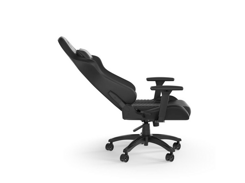 Corsair TC100 Relaxed Gaming Stuhl - Schwarz - Plüsch-Kunstleder - Bis zu 120 kg