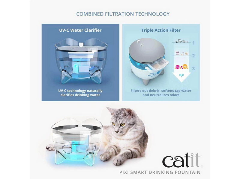 Catit PIXI Smart Fountain 2L Stainless Steel Top WIFI