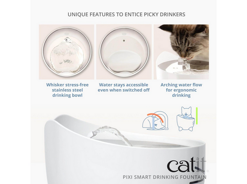 Catit PIXI Smart Fountain 2L Stainless Steel Top WIFI